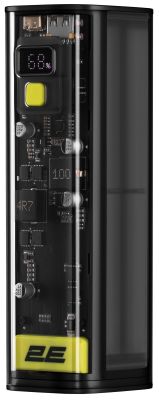 Акумулятор портативний літій-іонний Power Bank 2E Сrystal 24000мА·год, 100Вт