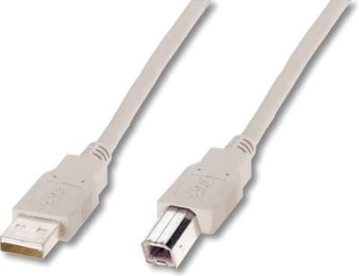 Кабель DIGITUS USB-A > USB-B синхронізації, 3м, бежевий