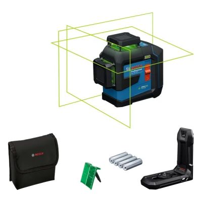 Нівелір лазерний Bosch Professional GLL 80-33 G 3.7В/4АА до 30м ±0.3мм/м зелений промінь чохол IP 65