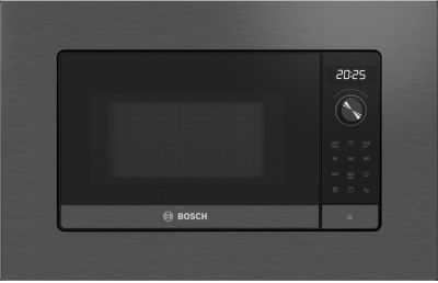 Мікрохвильова піч Bosch вбудована, 20л, електр. керув., 800Вт, дисплей, чорний-нержавійка