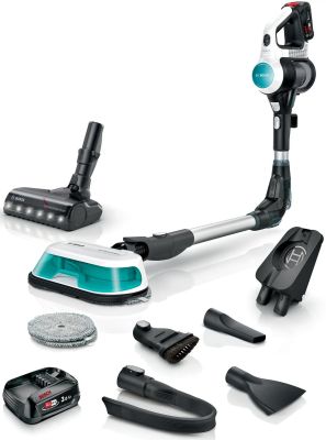 Bosch Пилосос Bosch безпровідний, конт пил -0.3л, автон. робота до 40хв, вага-2.9кг, НЕРА, білий
