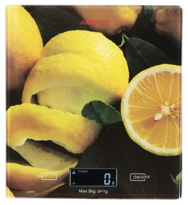 Ваги ARDESTO кухонні Lemon, 5кг, AAAx2 в комплекті, скло, багатокольоровий