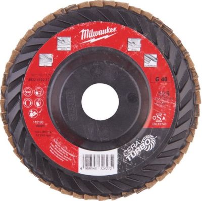Диск пелюстковий шліфувальний Milwaukee CERA TURBO, 125x22.2мм, K40