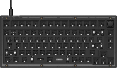 Клавіатура механічна Keychron V1 QMK 84Key, Barabone, Knob, чорний