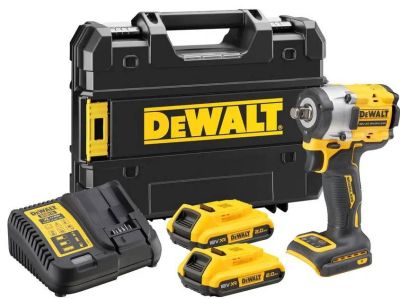 Гайковерт ударний акумуляторний DeWALT XR Li-Ion 18В акб 2х2А·год 610Нм 2500об/хв 3550уд/хв 1/2" кей