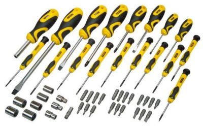 Викрутки Stanley 21 біта, SL,PH,Torx,H, 9 торцевих головок, кейс, набір 49шт