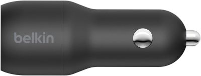 Зарядний пристрій автомобільний Belkin 24Вт 2хUSB-A, чорний