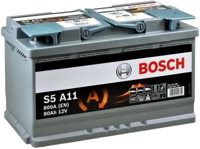 Акумулятор Bosch S5 AGM 12В 80А·год 800А R+ (0 092 S5A 110)