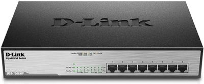 Комутатор D-Link DGS-1008MP 8xGE PoE, 140W, Некерований
