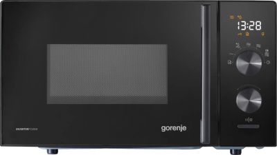 Gorenje Мікрохвильова піч, 20л, електр. керув., 800Вт, дисплей, 20 програм, інвертор, чорний