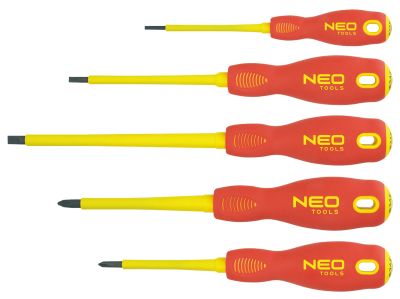 Викрутки Neo Tools діелектрична, SL,PH, сталь CrMo, набір 5шт