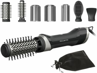 Фен-щітка Rowenta Renewal Brush Active, 1000Вт, 3 режими, іоніз-я, хол. обдув, оберт. насадка, 5 нас