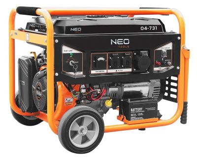Генератор бензиновий Neo Tools 230В, 6/6.5кВт, електростартер, 85кг