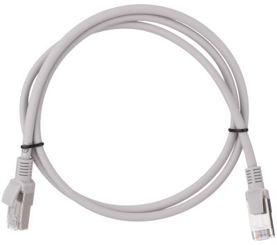 Патч-корд 2E САТ 5e, FTP, 1м, 26AWG, RJ45, 7/0.16, Cu, LSZH, сірий
