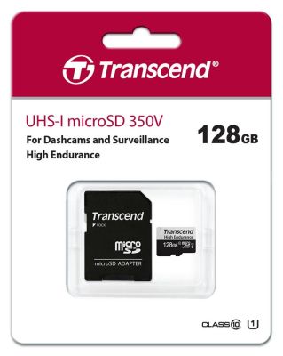 Карта пам'яті Transcend microSD  128GB C10 UHS-I U1 High Endurance (170TB)
