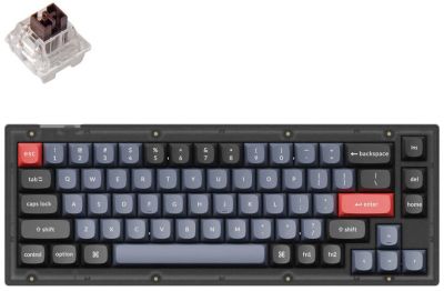 Keychron Mechanical keyboard V2 84 keys, K Brown, Hot-Swap, USB-A, RGB, black