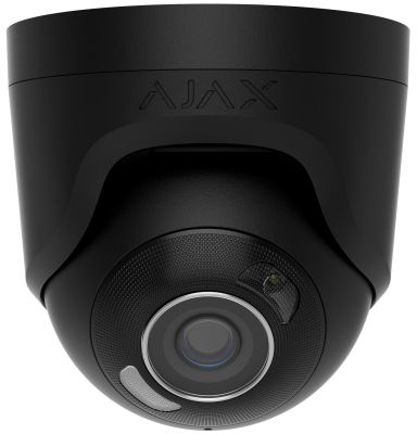 IP-Камера дротова Ajax TurretCam HL black, 8мп, 2.8мм, гібридне підсвічування IR 50м, білий Led 50м,