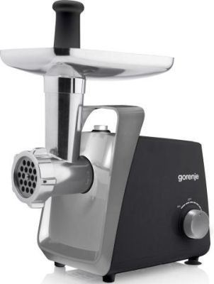 М'ясорубка Gorenje, 1600Вт, 2,2кг/хв, 2 решітки, пластик+метал, чорний