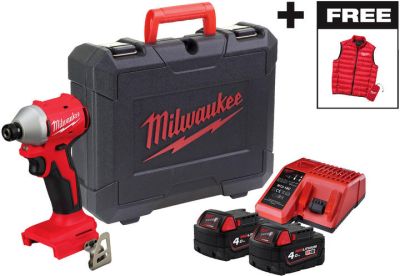 Гвинтоверт ударний акумуляторний Milwaukee M18 BLIDRC-402C 18В АКБ 2х4А·год 190Нм 0-3600об/хв ЗП M12