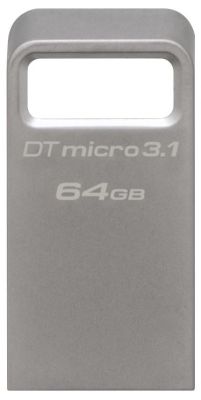 Накопичувач Kingston   64GB USB 3.2 Type-A Gen1 DT Micro R200MB/s Metal