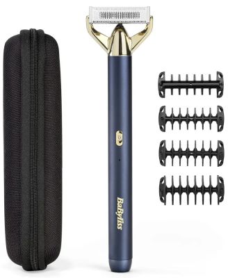 Тример Babyliss X- Blade Super-X Metal, для вусів та бороди, акум., насадок-4, кейс, підставка, стал
