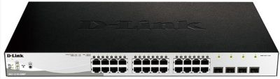 Комутатор D-Link DGS-1210-28MP 24xGE PoE, 4xSFP, 370W, WebSmart