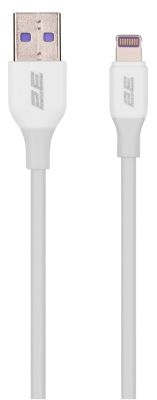 Кабель 2E USB-A > Lightning заряджання/синхронізації 12Вт, 1м, білий