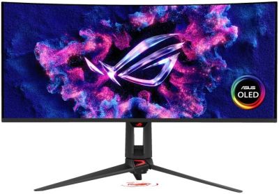 Монітор Asus 34" ROG Swift OLED PG34WCDN 2xHDMI, DP, USB-C, 3xUSB, Audio, QD-OLED, 3440x1440, 21:9,
