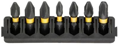 Біти DeWalt FlexTorq 25мм Рh1 Рh2 Pz1 Pz2 Pz3 набір 7шт