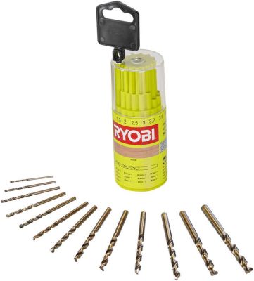 Набір свердел по металу Ryobi RAK13HSS, 1-6.5, 13шт