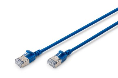 Патч-корд DIGITUS CAT 6a F-FTP Slim, 2 м, AWG 32/7, Cu, LSZH, синій
