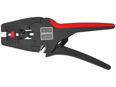 Знімач ізоляції KNIPEX MultiStrip, автоматичний, 0.03-10мм2 кусачки, регулювання довжини, 195мм, 0.1