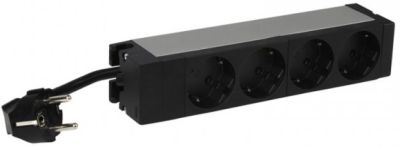 Пристрій розподілення електроживлення Legrand Rack PDU, 1U, 16А, (4) Schuko, кабель живлення 1м