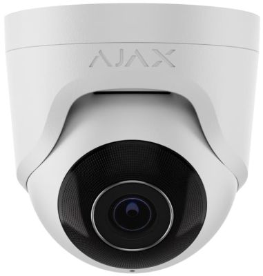 IP-Камера дротова Ajax TurretCam, 5мп, 2.8мм, Poe, True WDR, IP 65, ІЧ 35м, аудіо, кут огляду 100° д