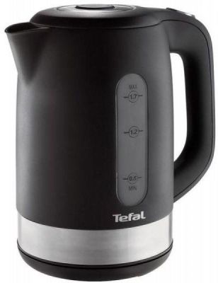 Електрочайник Tefal Snow 1.7л, Strix, пластик, сріблясто-чорний