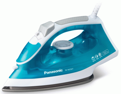 Праска PANASONIC, 1550Вт, 210мл, постійна пара - 15гр, керам. підошва, блакитний