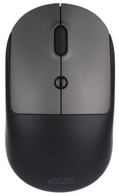 Миша 2E MF218 Silent, WL/BT, чорно-сірий