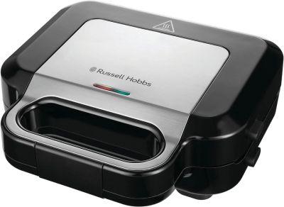 Мультимейкер Russell Hobbs, 750Вт, комплект-3 пластини, алюміній, корпус-нержав.сталь, пластик, чорн
