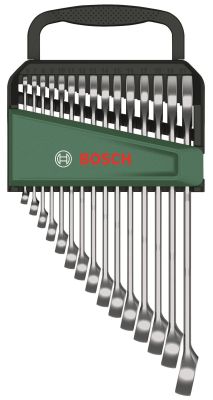 Ключі гайкові Bosch, комбіновані, 6-21мм, CrV, набір 15шт