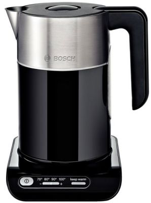 Електрочайник Bosch 1.5л, з подвійними стінками, підтримка температури, чорний
