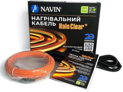 Кабель нагрівальний Navin HaloClear 18/520 двожильний для систем опалення 3.5м кв, 28.9м 520Вт 230В