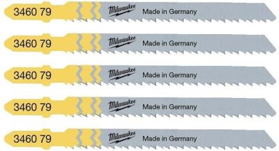 Полотно пиляльне для лобзика Milwaukee T101BR, по дереву, крок зуба 2.5ммх75мм, 5шт