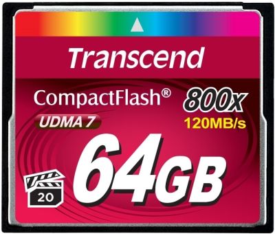 Карта пам'яті Transcend CF  64GB 800X