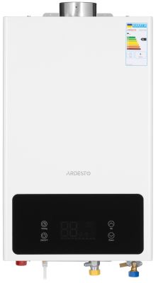 Комплект газова колонка ARDESTO HB02 10л/хв 20кВт турбована Low NOx з димоходом