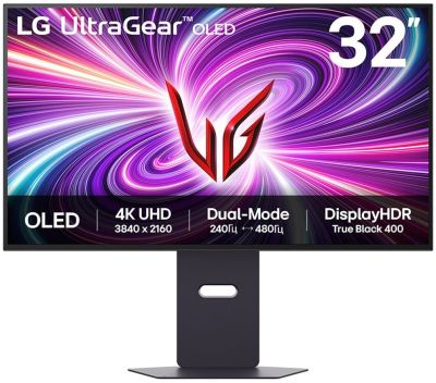 Монітор LG 31.5" 32GS95UV-B 2xHDMI, DP, USB, MM, OLED, 3840x2160, 240/480Hz, 0.03ms, DCI-P3 98.5%, G