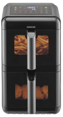 Мультипіч Sencor Dual Vita Fryer, 3000Вт, чаша-5.8+5.8л, сенсорне керув., 2 чаши, з віконцем, гриль,
