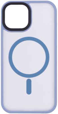 Чохол 2Е Basic для iPhone 15, Soft Touch MagSafe Cover, синій світлий
