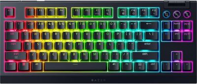 Клавіатура механічна Razer BlackWidow V4 TKL HyperSpeed, 87key, Orange Switch Gen-3, USB-A/WL/BT, EN