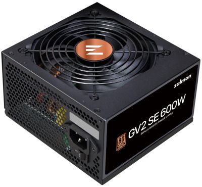 Блок живлення Zalman GV2SE  (600W) 88%, 80+ Bronze, 120мм, 1xMB 24pin(20+4), 1xCPU(4pin+ 8pin), 4xMo