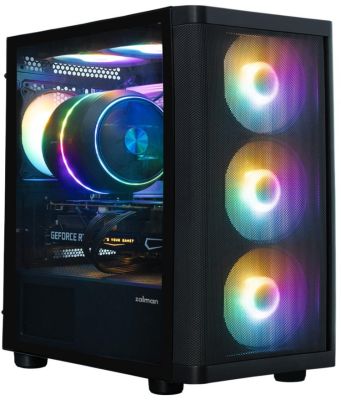 Корпус Zalman M4 SE без БЖ, 1xUSB3.0, 2xUSB2.0, 6x120мм FRGB, VGA 320мм, LCS ready, TG Side Panel, m